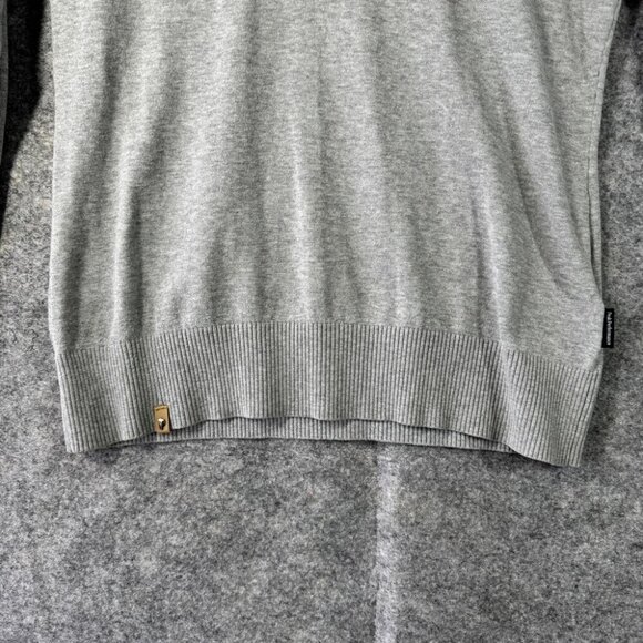 Peak Performance Grey V-neck Casual Style Cotton Women Sweater Size Medium - Picture 5 of 13